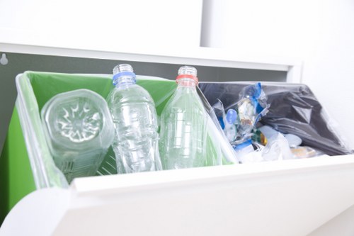 Community members participating in a local recycling program